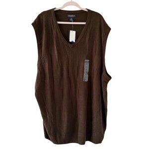 Canyon Ridge Brown Sleeveless V-Neck Sweater Vest Sz 4XL vest. NWT